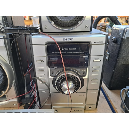 402 - Two items, one Denon UD-M30 CD player/receiver and one Sony MHC-RG475S compact stereo system compris... 