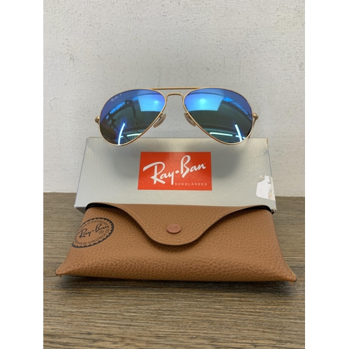 968 - A pair of boxed and cased Ray-Ban Aviator prescription sunglasses