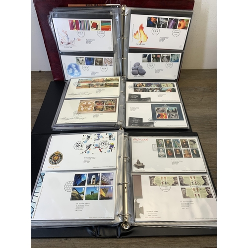 970 - Six albums containing a large collection of first day covers