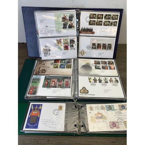 970 - Six albums containing a large collection of first day covers