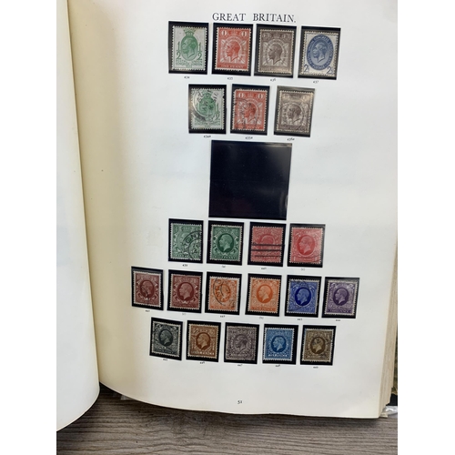 978 - A Windsor stamp album containing a collection of Great British stamps to include penny reds, deep li... 