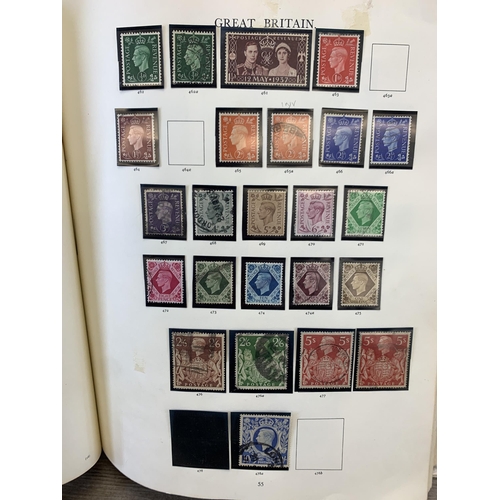 978 - A Windsor stamp album containing a collection of Great British stamps to include penny reds, deep li... 