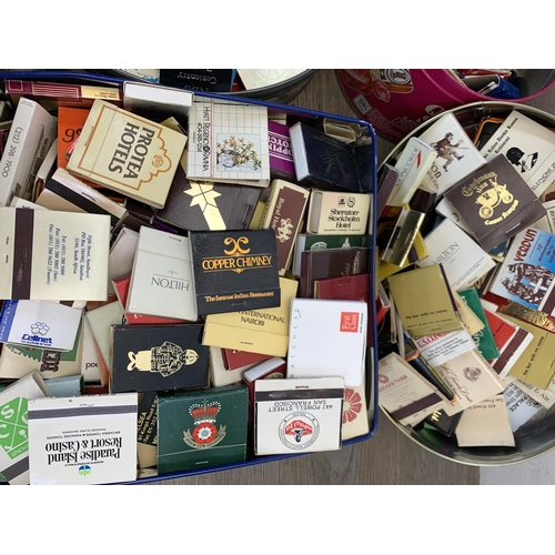 982 - A large collection of vintage matchboxes