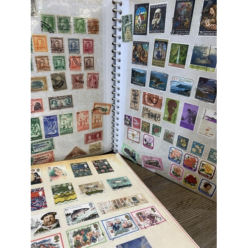 990 - Five albums containing a collection of antique and later worldwide stamps