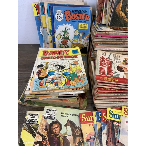 998A - A collection of vintage comics to include Dandy, Girl, T-Man etc.