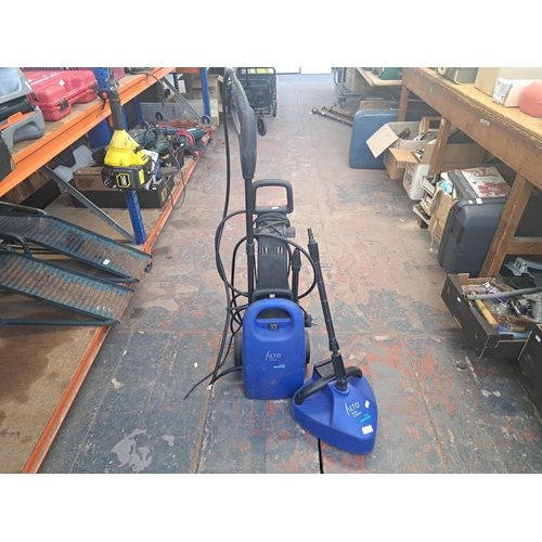 1212 - An Alto Active 240v pressure washer with patio cleaner attachment