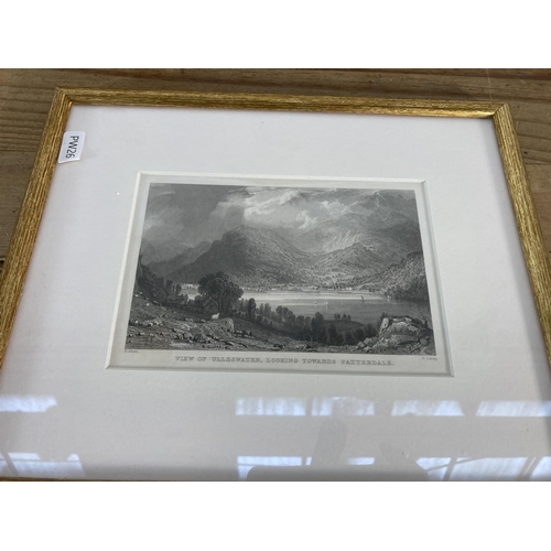 254 - Four gilt framed prints to include two S. Lacey, K. Melling pencil signed limited edition no. 653/75... 