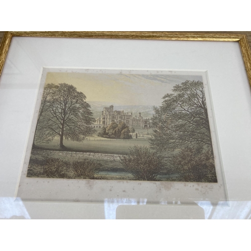 254 - Four gilt framed prints to include two S. Lacey, K. Melling pencil signed limited edition no. 653/75... 