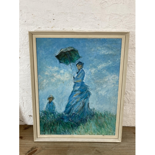 272 - Two mid 20th century Impressionist style oil paintings, one - approx. 51cm high x 61cm wide and one ... 