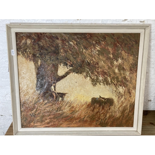 272 - Two mid 20th century Impressionist style oil paintings, one - approx. 51cm high x 61cm wide and one ... 