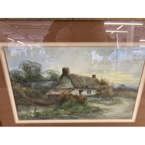 280 - Two framed countryside watercolours - approx. 39cm high x 50cm wide