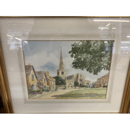 282 - Three framed Marie McCormick local artist watercolours to include Astbury Church etc. - approx. 28cm... 