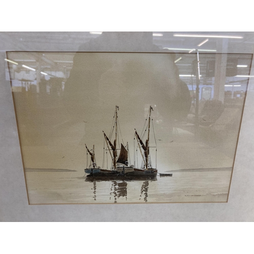 283 - Two framed Alan Whitehead seascape watercolours - approx. 41cm high x 48cm wide