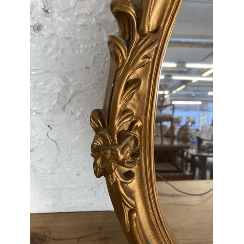 292 - A 19th century style gilt framed oval wall mirror - approx. 66cm high x 46cm wide