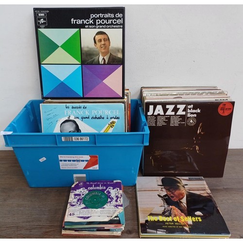 347 - A collection of vinyl records to include 'Jazz at the Black Lion', Billy Eckstine, The Playmates, Fr... 