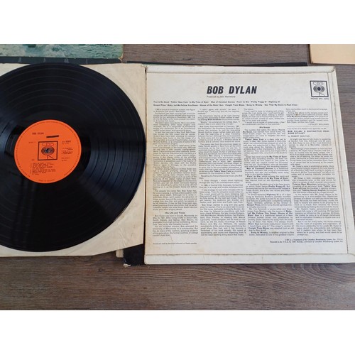 356 - A collection of LP vinyl records to include Bob Dylan 'Blonde On Blonde' (CBS – 66012), 'Bob Dylan' ... 