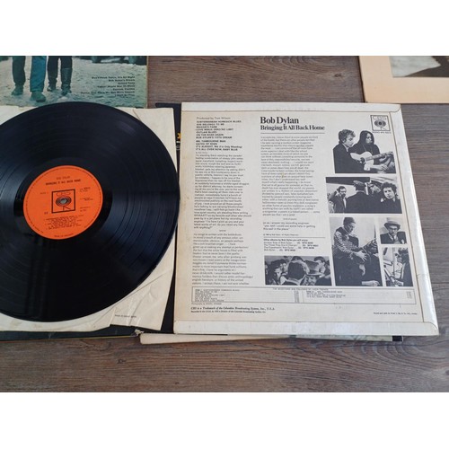 356 - A collection of LP vinyl records to include Bob Dylan 'Blonde On Blonde' (CBS – 66012), 'Bob Dylan' ... 