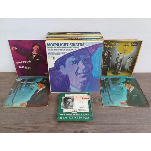 357 - A large collection of Frank Sinatra records to include  'Swing Easy!' 10