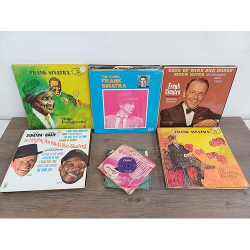 357 - A large collection of Frank Sinatra records to include  'Swing Easy!' 10