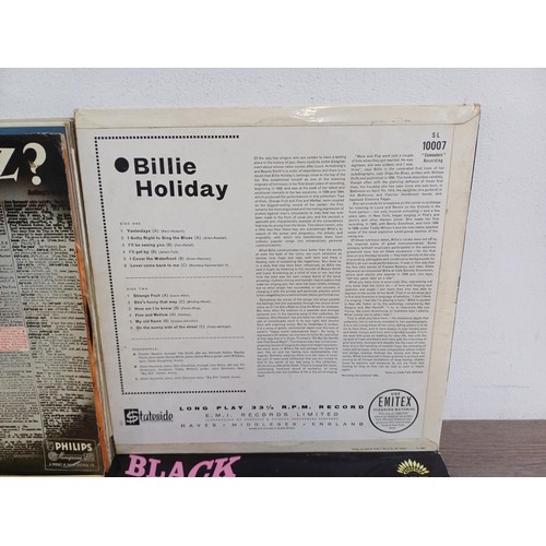 358 - A collection of jazz LP vinyl records to include Ella Fitzgerald, Billie Holiday 'Billie Holiday' (S... 