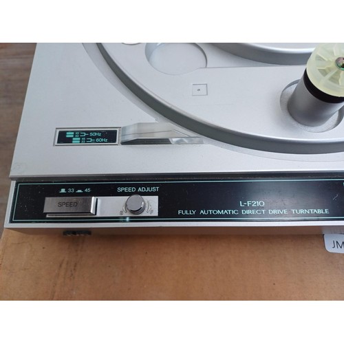 379 - A boxed mid 1980s JVC L-F210 two-speed direct drive turntable with boxed Goldring Elektra Stylus