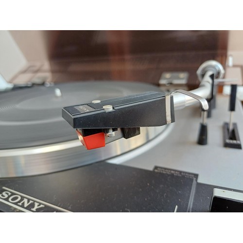 384 - A Sony HP-239A solid state stereo music system comprising two-speed turntable, cassette recorder, tw... 