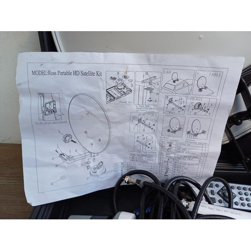 408 - A cased Ross portable HD satellite kit