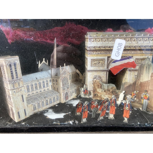 1142 - Two vintage Dioramas - largest approx. 33cm high x 50cm wide