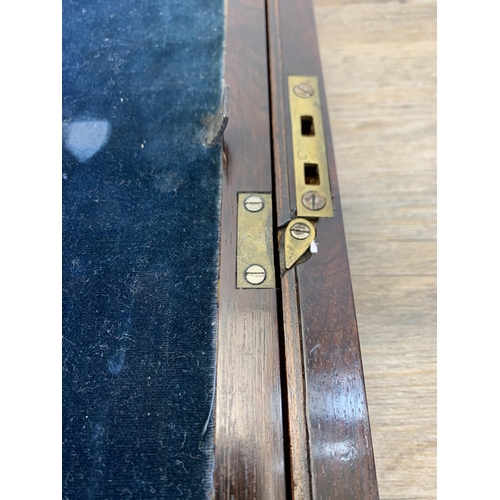 1053 - A Victorian rosewood writing slope - approx. 16cm high x 44cm wide x 26.5cm deep