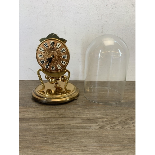 1071 - A mid 20th century Kieninger & Obergfell Kundo West German anniversary mantel clock - approx. 16cm h... 