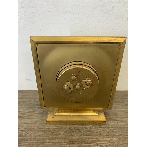 1072 - A mid 20th century Looping 15 jewel lever eight day antimagnetic Swiss made mantel clock - approx. 1... 