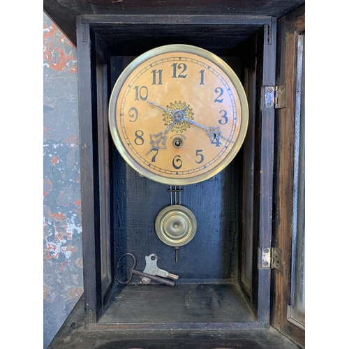 1078 - A 19th century mahogany Vienna wall clock