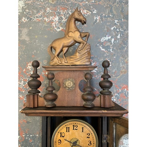 1078 - A 19th century mahogany Vienna wall clock