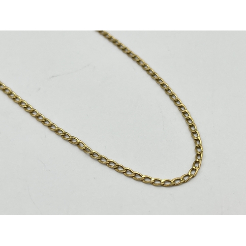 2360 - A 9ct gold chain necklace - approx. gross weight 1.15g