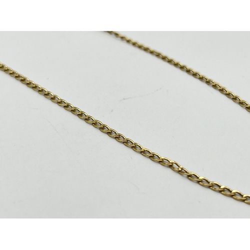 2360 - A 9ct gold chain necklace - approx. gross weight 1.15g