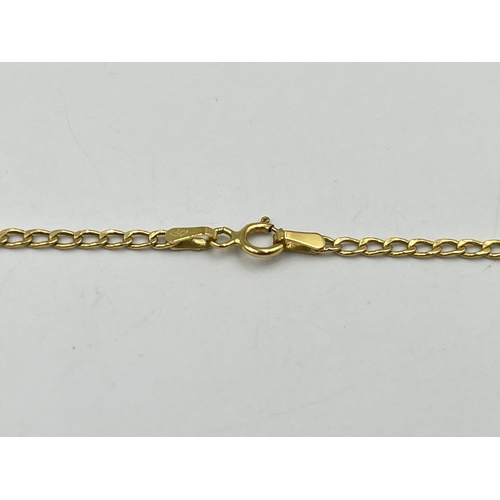 2360 - A 9ct gold chain necklace - approx. gross weight 1.15g