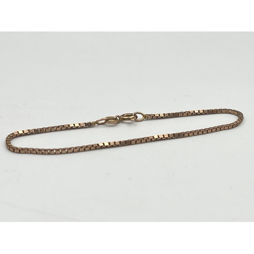 2382 - A 9ct gold bracelet - approx. gross weight 2.17g