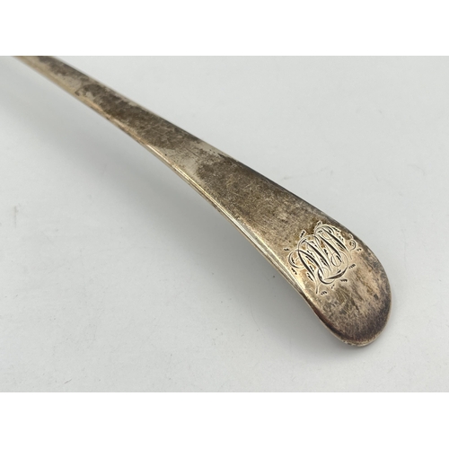 2524 - A George III hallmarked sterling silver spoon - approx. gross weight 108g