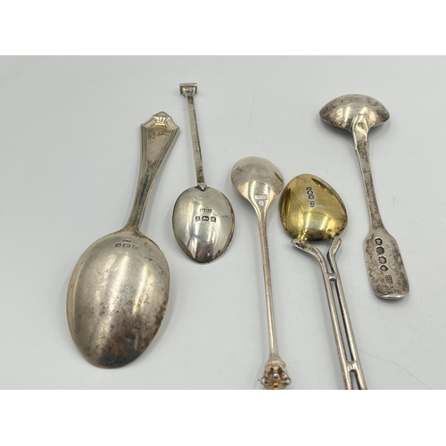 2525 - Seven silver and white metal teaspoons, four hallmarked sterling silver - approx. gross weight 52g, ... 