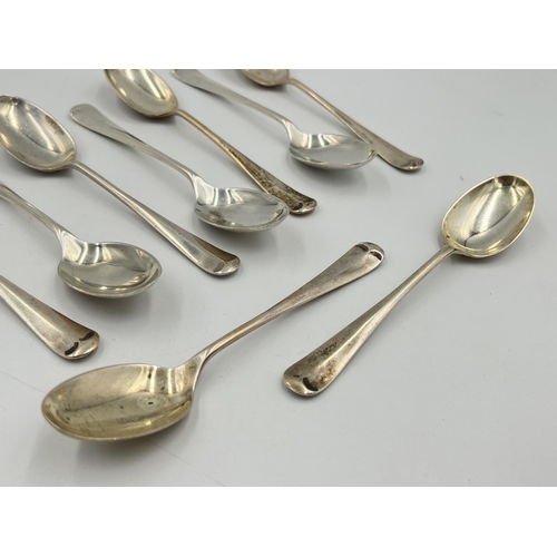 2526 - A set of nine George V Harrods Ltd. hallmarked Sheffield silver teaspoons, dated 1933 - approx. gros... 