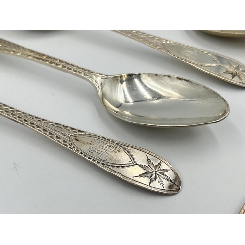 2527 - A set of six Edwardian Gibson & Co. Ltd. hallmarked Dublin silver teaspoons, dated 1907 - approx. gr... 