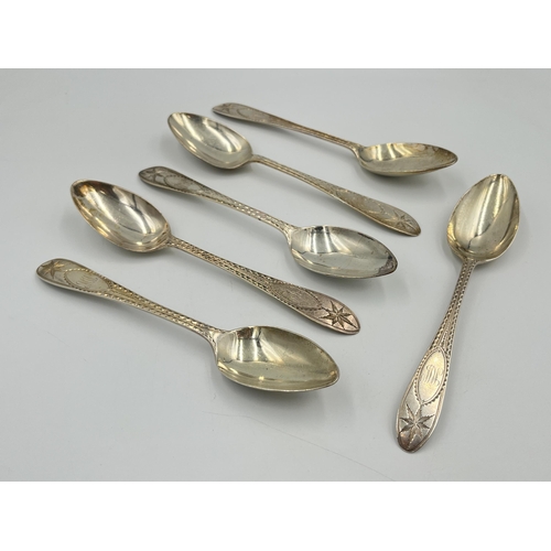 2538 - A set of six Edwardian Gibson & Co. Ltd. hallmarked Dublin silver teaspoons, dated 1907 - approx. gr... 