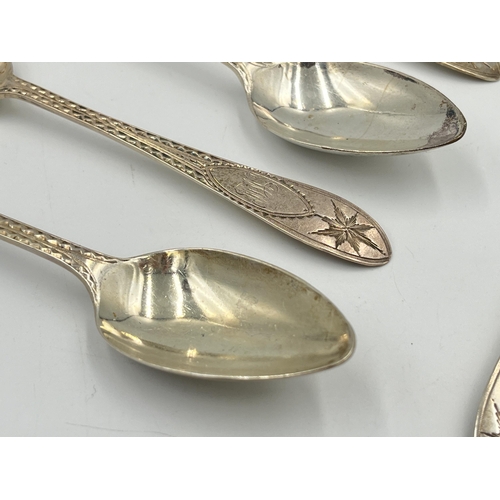 2538 - A set of six Edwardian Gibson & Co. Ltd. hallmarked Dublin silver teaspoons, dated 1907 - approx. gr... 