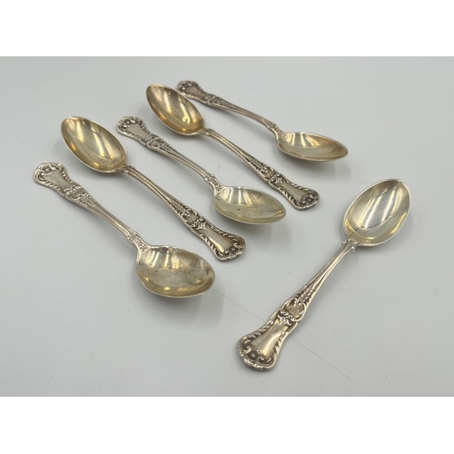 2539 - Six Docker & Burn Ltd. hallmarked Birmingham silver teaspoons, four dated 1930, one dated 1928 and o... 