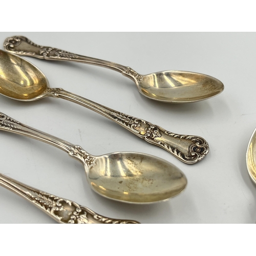 2539 - Six Docker & Burn Ltd. hallmarked Birmingham silver teaspoons, four dated 1930, one dated 1928 and o... 