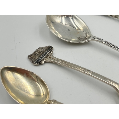 2541 - Three silver spoons, two hallmarked sterling and one .800 together with one white metal - approx. co... 