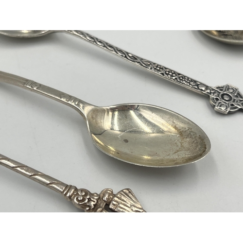 2541 - Three silver spoons, two hallmarked sterling and one .800 together with one white metal - approx. co... 