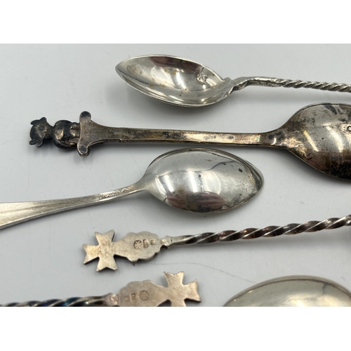 2546 - Eleven silver and white metal teaspoons, three sterling -approx. gross weight 40g, two .800 continen... 