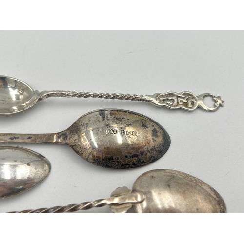 2546 - Eleven silver and white metal teaspoons, three sterling -approx. gross weight 40g, two .800 continen... 