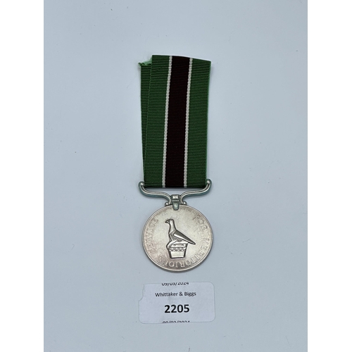 2205 - A Rhodesia Prison Service For Meritorious Service medal